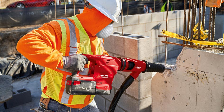 Coring and chiseling in masonry