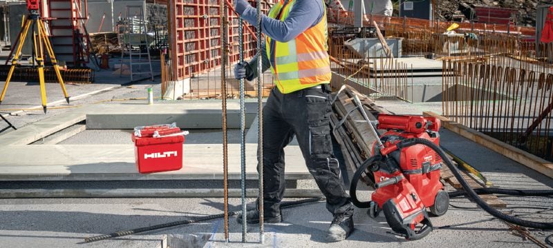 HIT-HY 200-R V3 hemijski anker Hibridna ubrizgavajuća smesa vrhunskih performansi sa odobrenjima za povezivanje naknadno postavljenih armaturnih šipki i ankerisanje osnovnih ploča strukturalnog čelika Primene 1