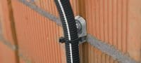 X-ECT MX držač vezice za kabl Plastični držač za vezicu za kabl/zaštitnu cev predviđen za upotrebu sa šaržiranim ekserima Primene 3