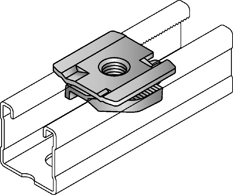MQA-S sedlasta obujmica za cevi Pocinkovano ležište stege za cev za spajanje komponenti sa navojem sa MQ/HS potpornim kanalima