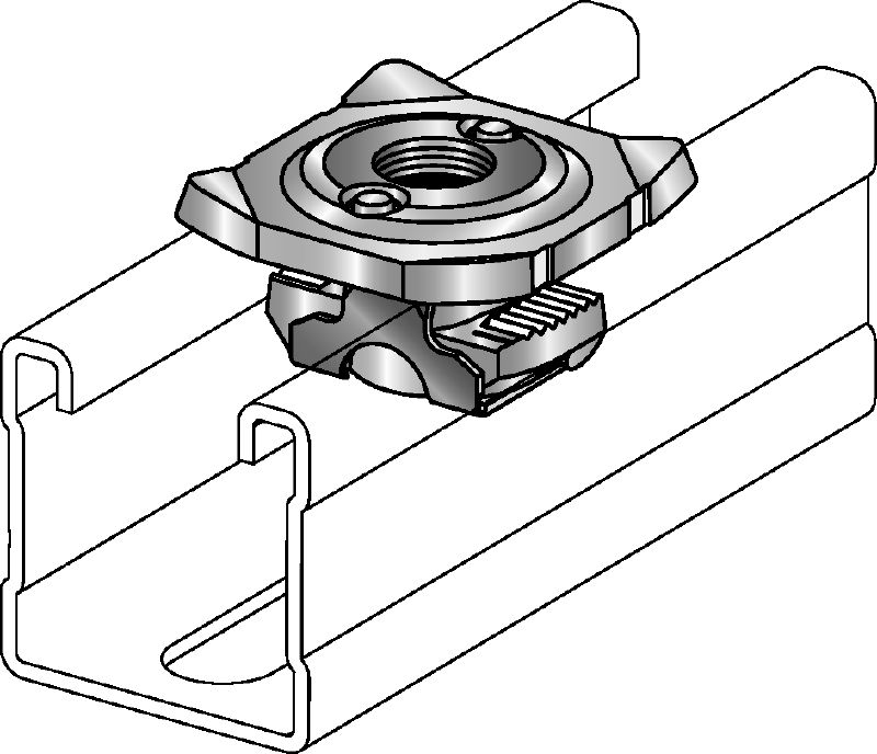 MQA-R sedlasta obujmica za cevi Ležište stege za cevod nerđajućeg čelika za spajanje komponenti sa navojem sa MQ potpornim kanalima